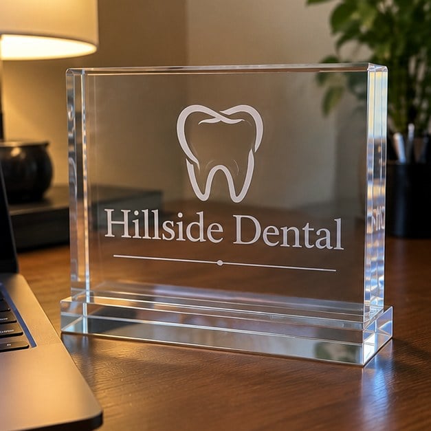 Award plaques with a logo - customer photo