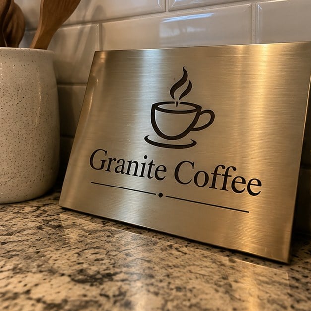 Personalized engraved plaques - customer photo